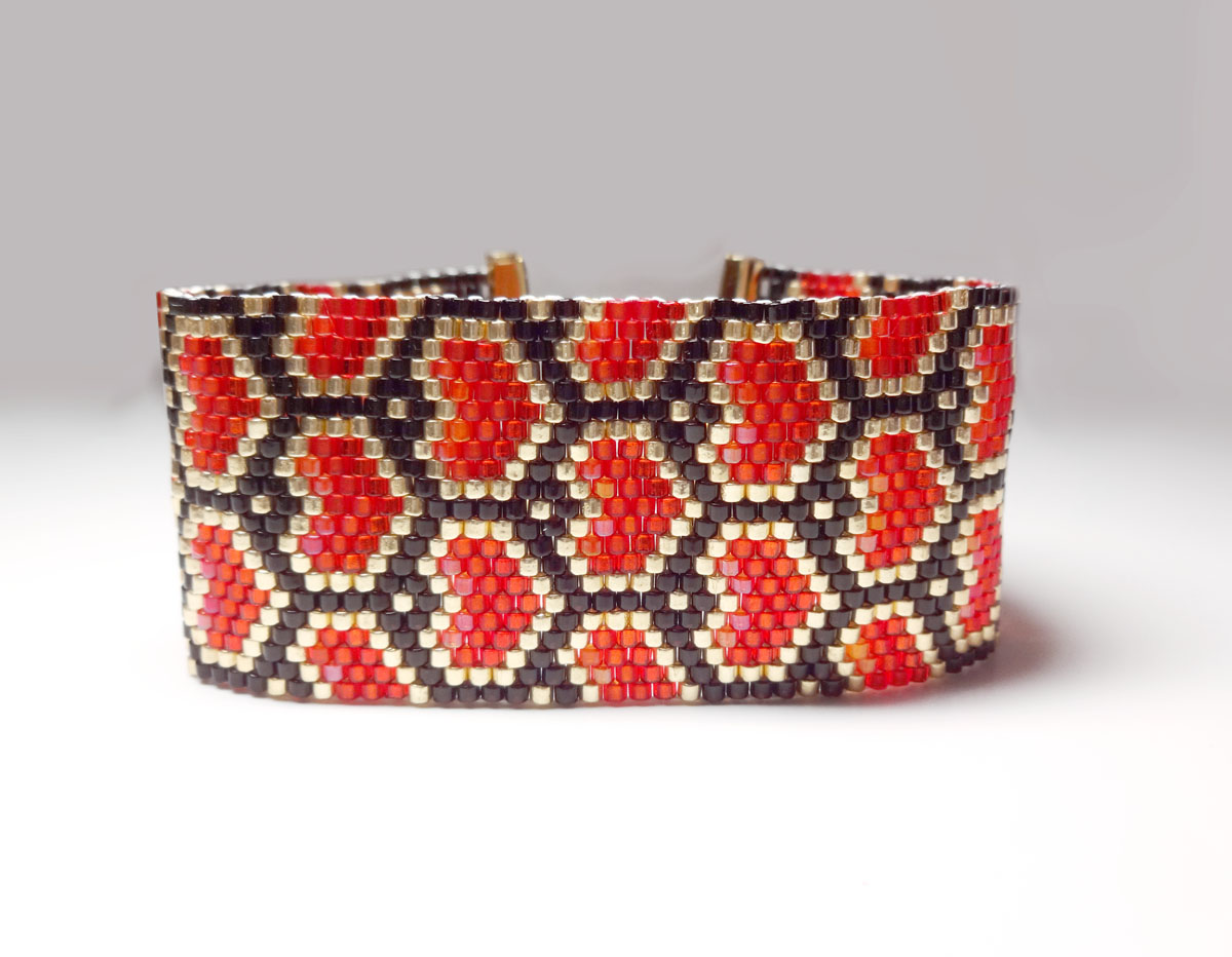 Red Hearts Bracelet Valentines Day Gift