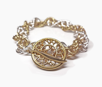 Silver and Gold Chain Bracelet