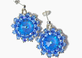 Ocean Blue Crystal Earrings