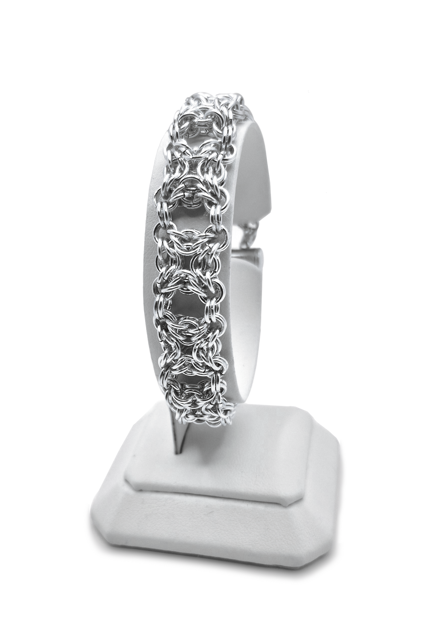 Silver Celtic Labyrinth Chain Bracelet