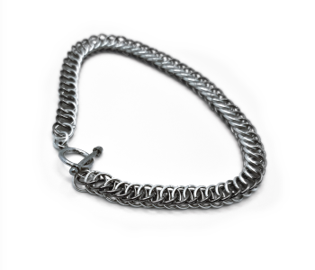 Silver and Gunmetal Chain Bracelet