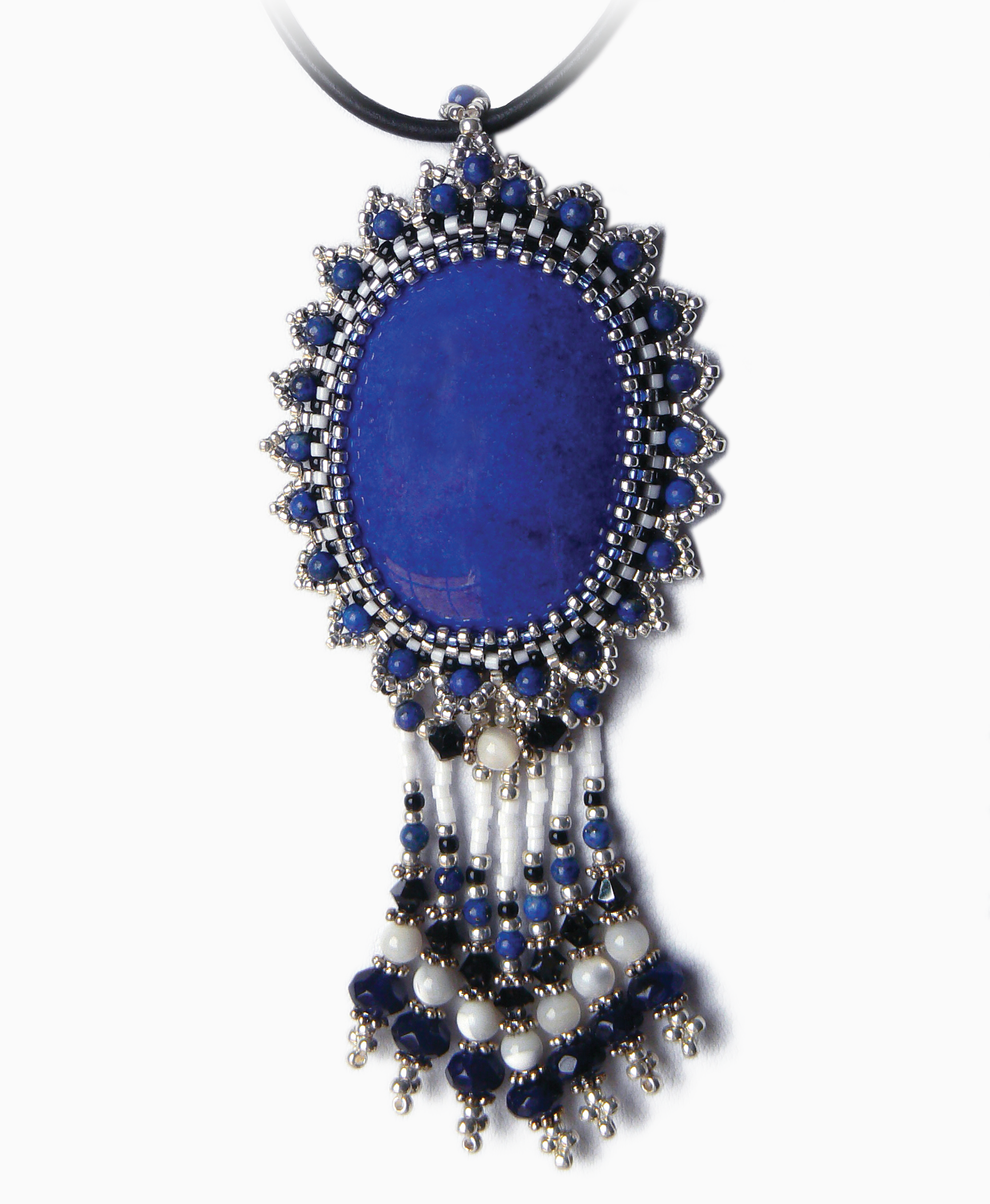 Deep Blue Jade Pendant in Lapis Lazuli